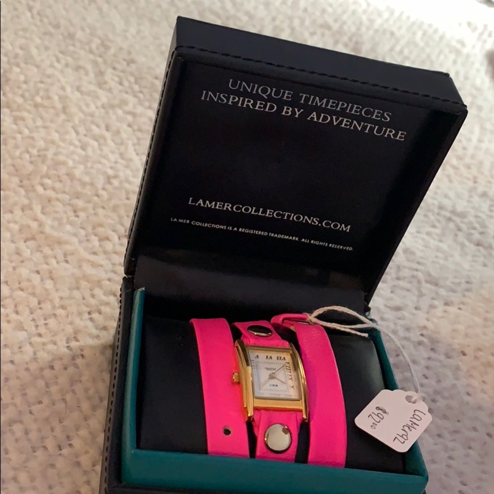 Hot pink Wrap Around Wrist Watch